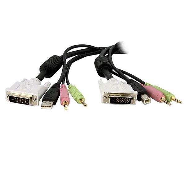 STARTECH.COM 10ft 4-in-1 USB Dual Link DVI-D KVM Switch Cable