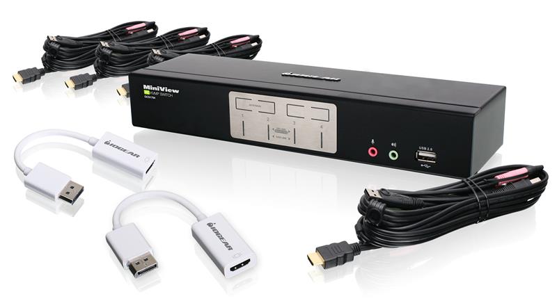 IOGEAR (GCS1794DPKIT) 4-Port HDMI and DisplayPort KVMP Kit