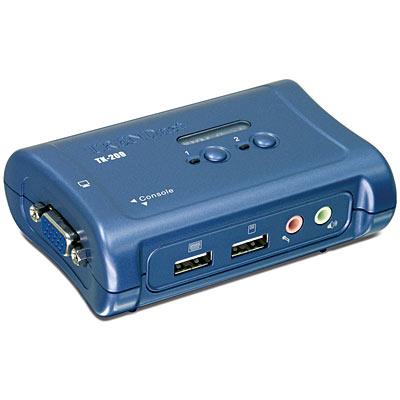 TRENDnet (TK-209K) 2-Port USB KVM Switch Kit w/ Audio(Open Box)