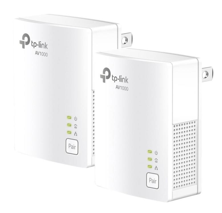 TP-Link (TL-PA7017P KIT) AV1000 Gigabit Passthrough Powerline Starter Kit. Home Plug AV2 Standard. Up to 1000 Mbps data transfe