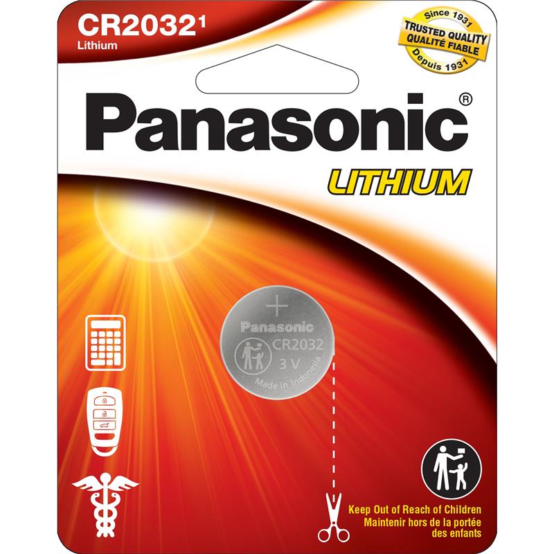 PANASONIC CR2032 3V Lithium Coin Cell Battery 1 pack