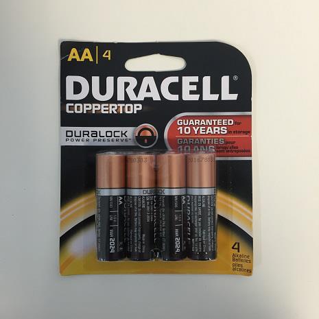 DURACELL Coppertop AA Alkaline Battery 4 Pack