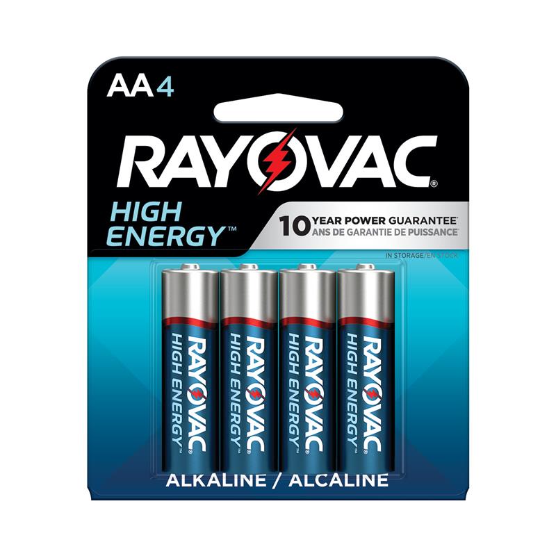 RAYOVAC AA Alkaline Battery 4 Pack