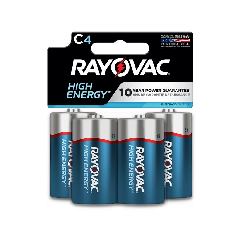 RAYOVAC C Alkaline Battery 4 Pack