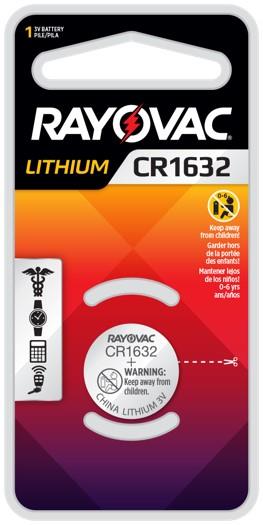 RAYOVAC 1632 3V Lithium Coin Cell Battery 1 Pack