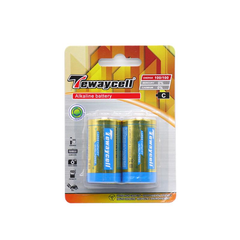 Tewaycell 2 Pack  C Alkaline Battery