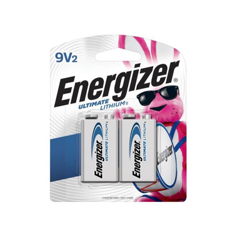 ENERGIZER Ultimate 9V Lithium Battery Pack 2 Pack (L522BP2)