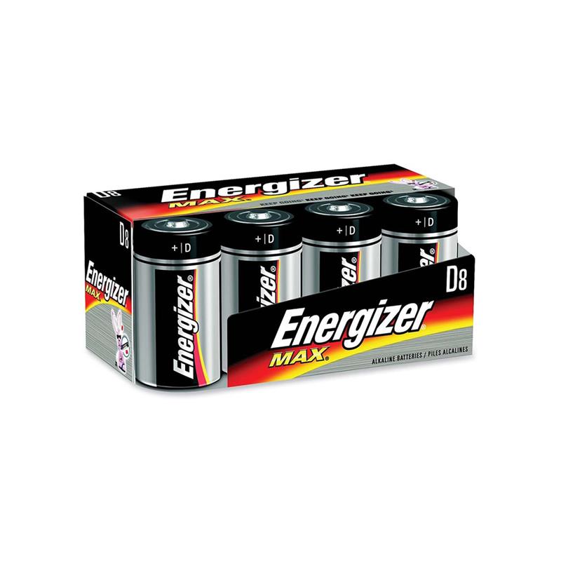 ENERGIZER Max D Alkaline Battery 8 Pack (E95FP-8)