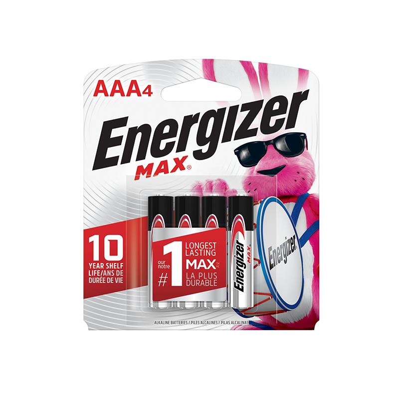 ENERGIZER Max AAA Alkaline Battery 4 Pack (E92BP4)