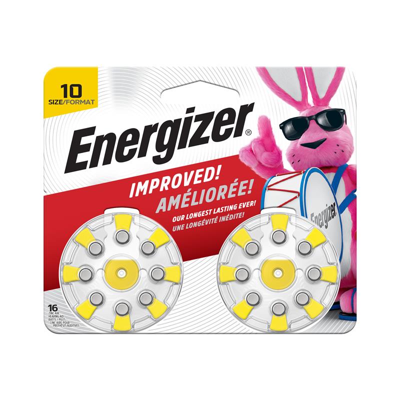 ENERGIZER 10 1.4V Zinc-Oxide Hearing Aid Battery 16 Pack (AZ10DP16)