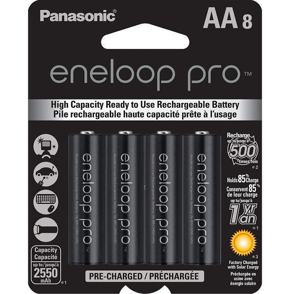 PANASONIC Eneloop Pro AA 2550mAh Rechargeable battery 8 Pack