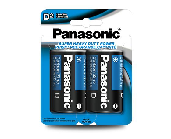 PANASONIC - Carbon Zinc 2-pack size D Heavy Duty Battery (UM1NPA2BCA)