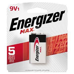 ENERGIZER Max 9V Alkaline Battery 1 Pack (522BP)