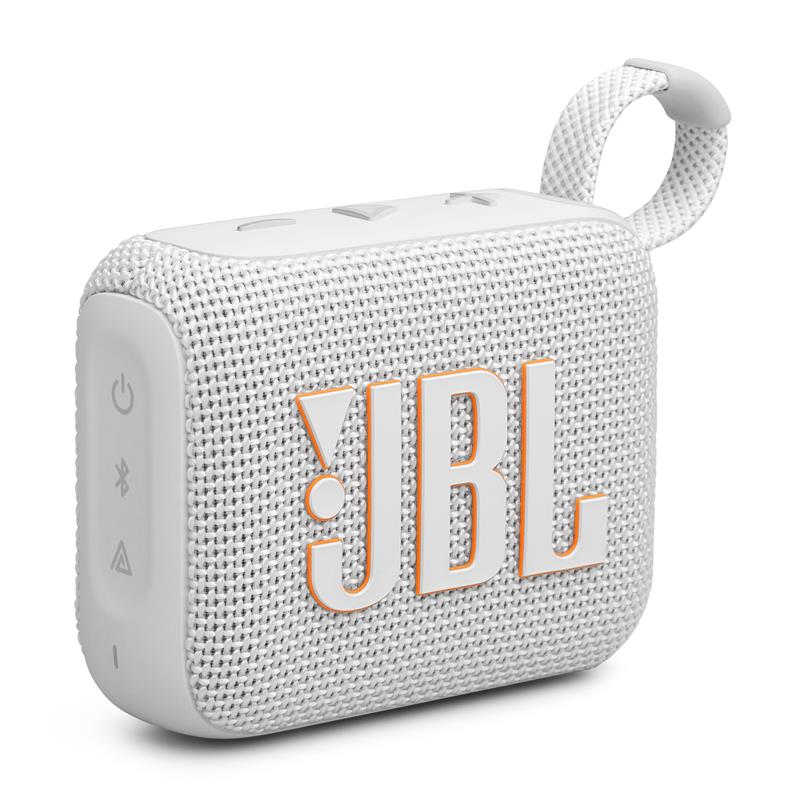 JBL Go 4 Ultra-Portable Waterproof Bluetooth Speaker, White