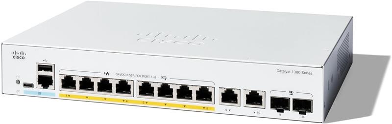Cisco Catalyst 1300-8P-E-2G Managed Switch