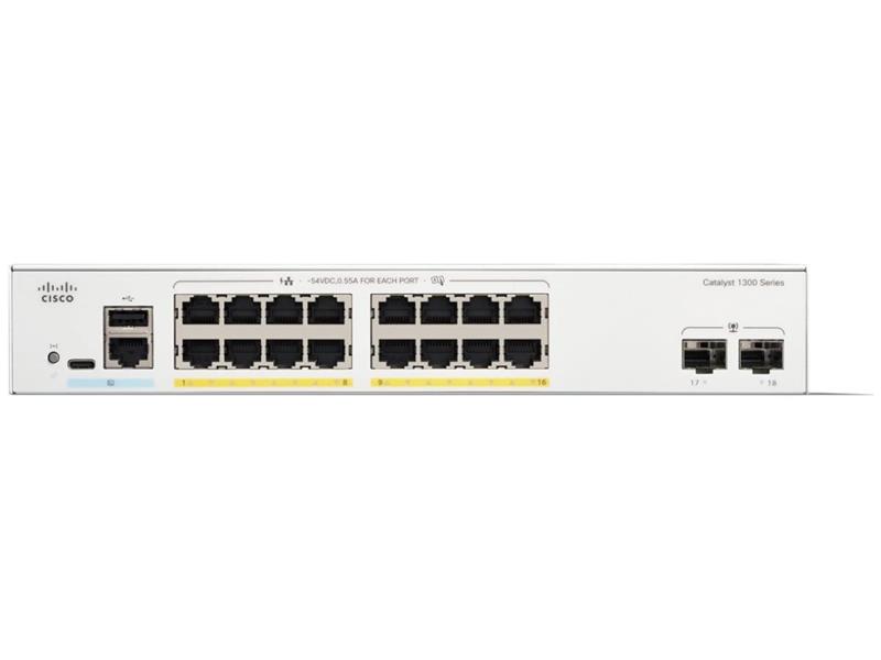 CISCO C1300-16P-2G 16 Ports Gigabit Managed Network Switch