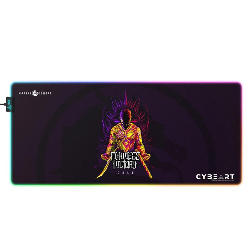 CYBEART Cole Young-Mortal Kombat RGB Gaming Desk Mat(XXL-900x400x4mm)