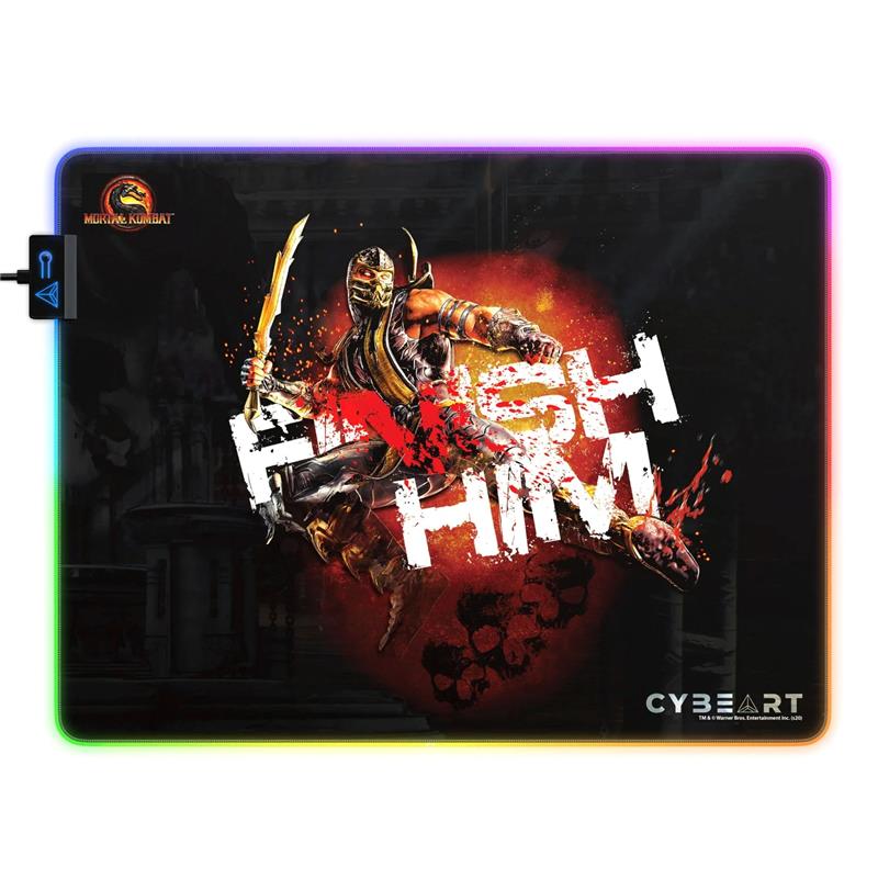 CYBEART Mortal Kombat - Finish Him RGB Gaming Mouse Pad