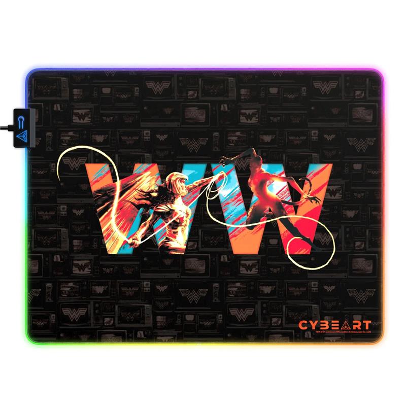 CYBEART Wonder Woman Vs. Cheetah RGB Gaming Mouse Pad