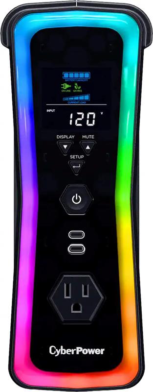 CYBERPOWER 1500VA UPS with RGB Lighting