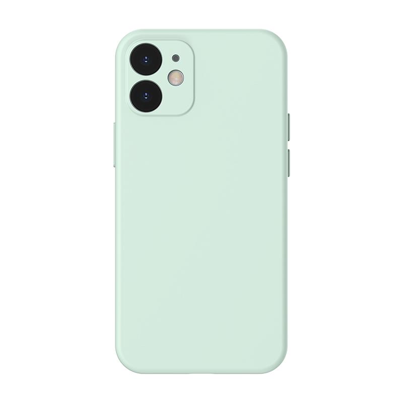 BASEUS - Étui protecteur gel de silice liquide pour iPhone 12 vert