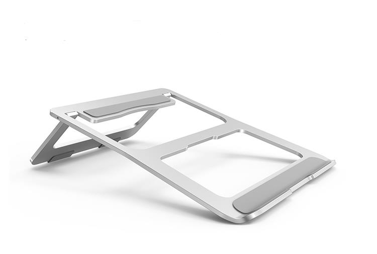 iCan Z12-S Portable Aluminum Foldable Laptop and Tablet Stand, Silver.(Open Box)