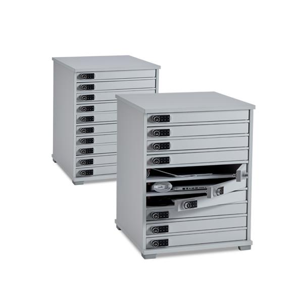 LapCabby Lyte Secure 10-Bay Charging Cabinet for Laptops, Tablets or Chromebooks up to 15in