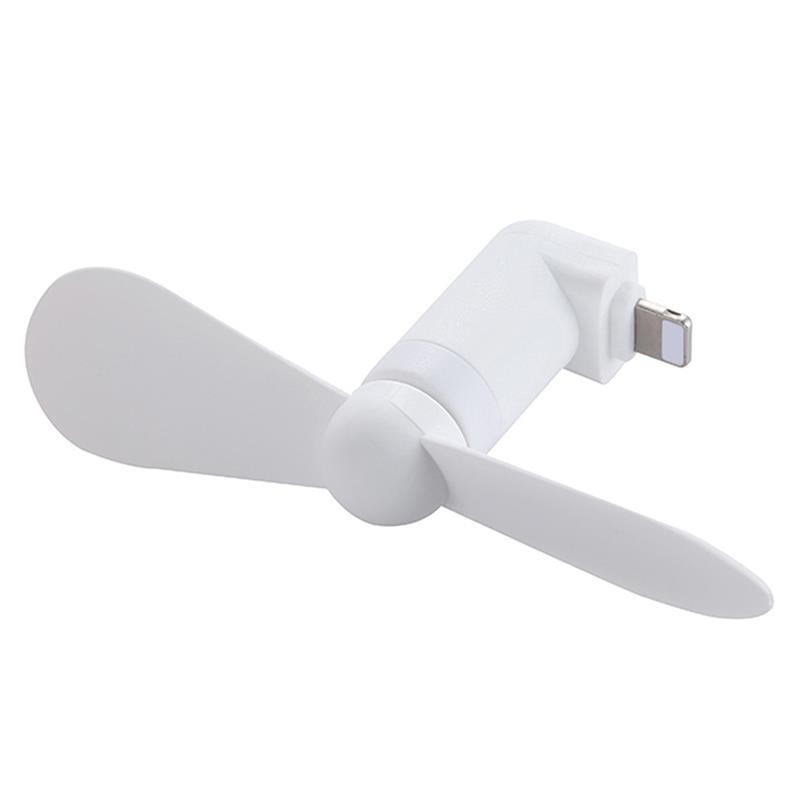 BENKS Mini Portable Dock Fan with Lighting connector White