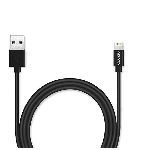 ADATA Sync & Charge Lightning Cable 3.28 ft, Black