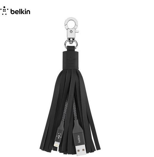 BELKIN MIXIT Lightning to USB Cable Leather Tassel (Black)