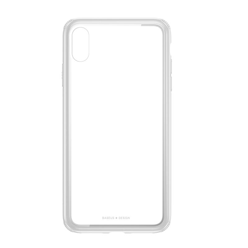 Baseus See-Through Glass Protective Case for iPhone XS Max - White