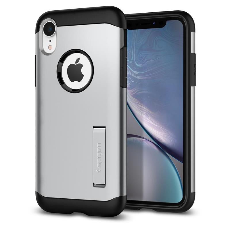 Étui SPIGEN Slim Armor pour iPhone XR - Argent Satiné
