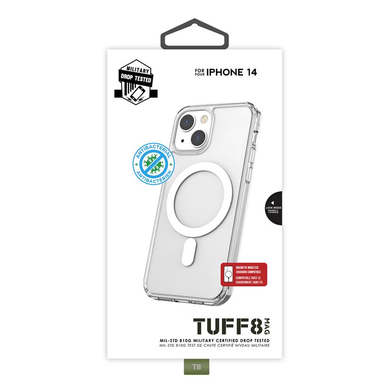 iPhone 14 - TUFF8 Mag Rugged Case (Clear)