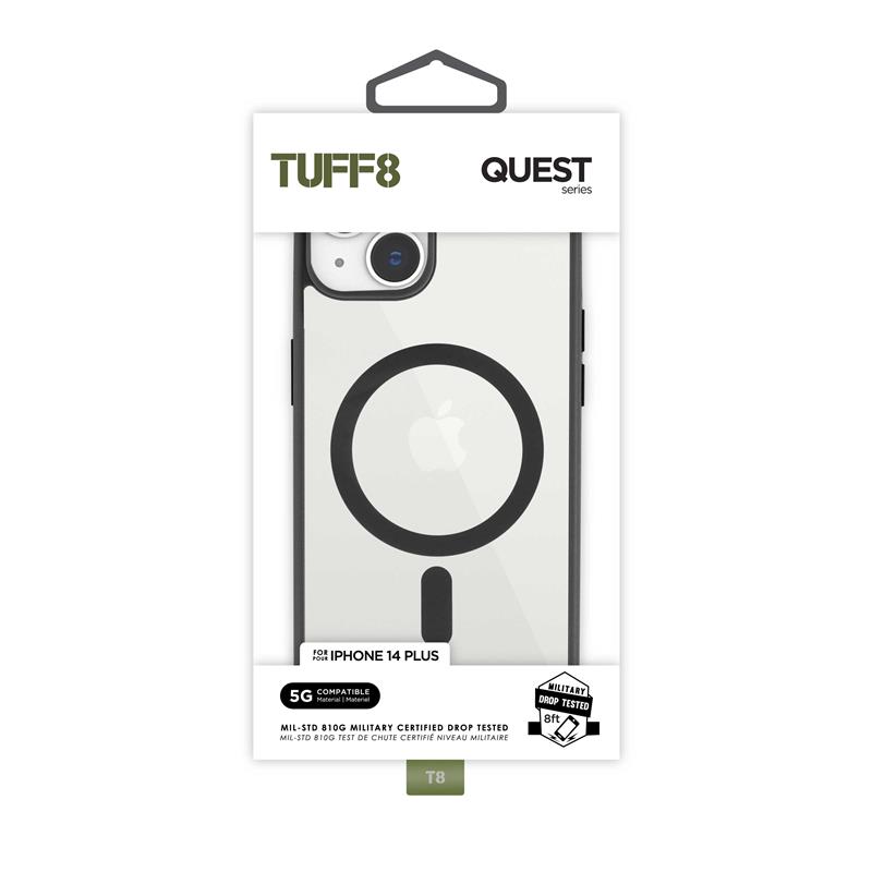 iPhone 14 Plus - TUFF8 Quest Rugged Case (Onyx)(Open Box)