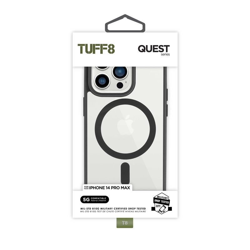 iPhone 14 Pro Max - TUFF8 Quest Rugged Case (Onyx)