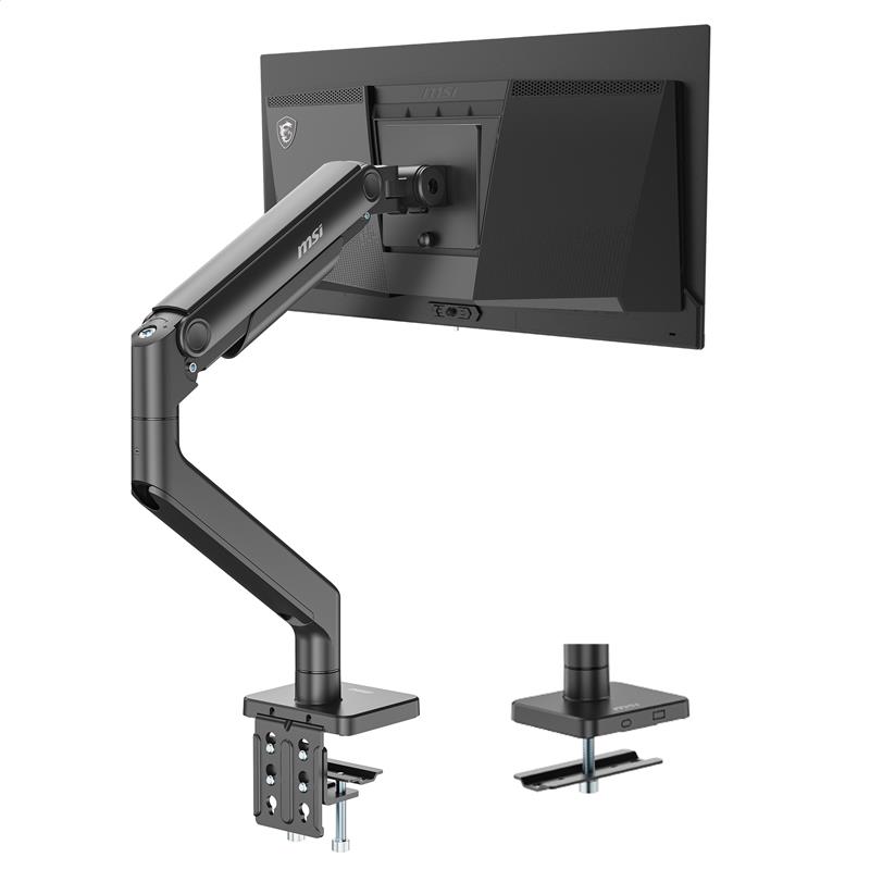 MSI MAG MT201 - Heavy Duty Single Monitor Stand Arm,  Supports 17-49" Screens and 44 lbs, VESA Compatible, Adjustable Spring As