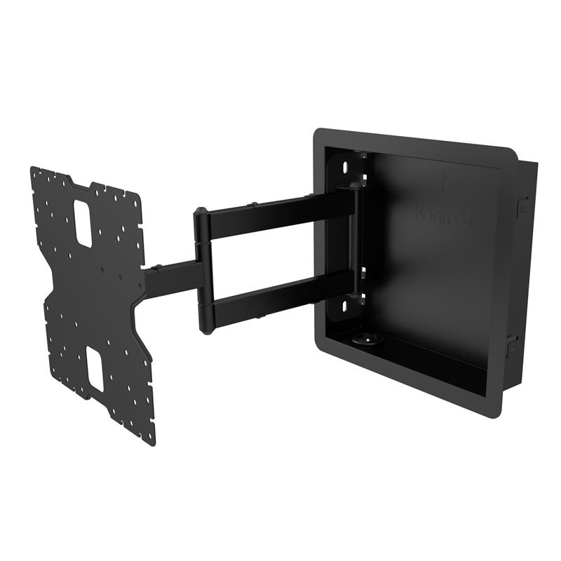 Kanto R400 Pro Series Recessed In-wall Full Motion Articulating TV Mount for 35" - 65" TVs-Black