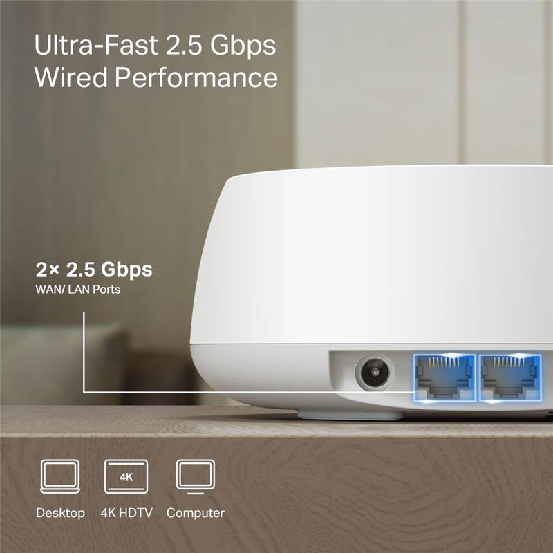 TP-Link (Deco BE25) BE5000 Whole Home Mesh Wi-Fi 7 System (3-Pack