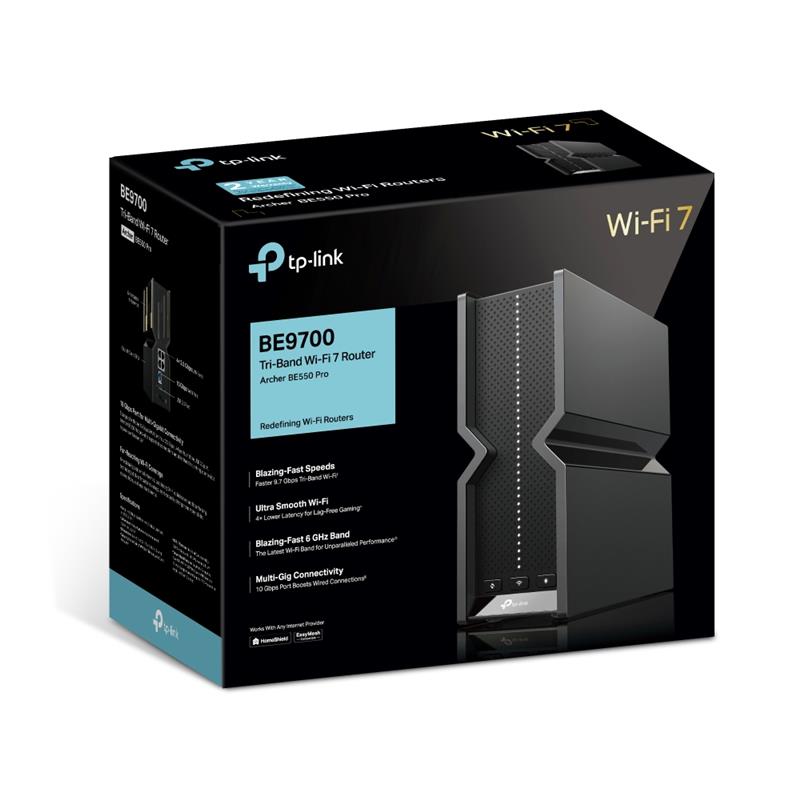 最安tp-link BE550 pro/ BE9700ルーター Wi-Fi7 TP-Link (Archer BE550 Pro) Tri-Band BE9700 Wi-Fi 7 Router - Canada