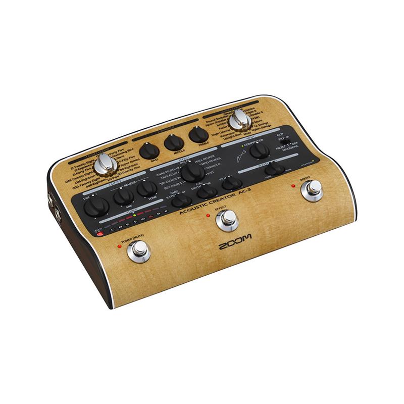 ZOOM AC-3 Acoustic Creator Pedal | Restores Acoustic Tone to DI'ed Signal | 16 Source Guitar Presets | 15 Target Guitar Presets