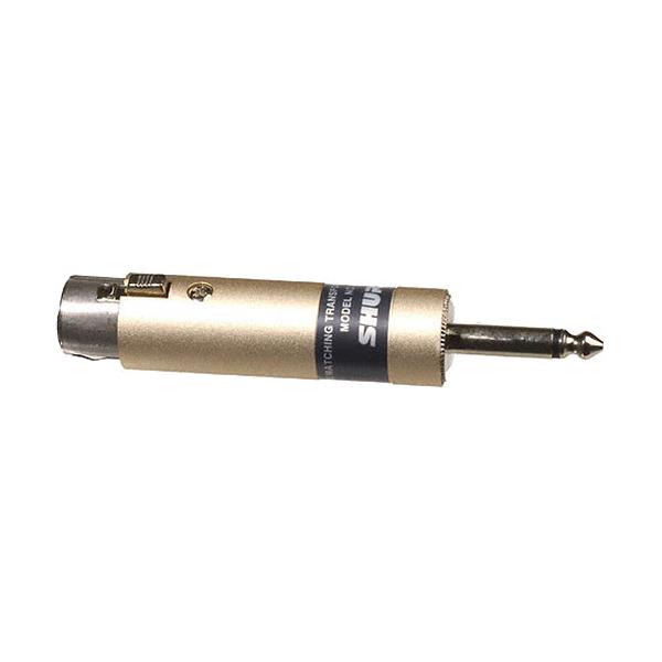 SHURE A85F - Low to High Impedance Microphone Matching Transformer - In-Line XLR Female to 1/4" Male (Barrel)