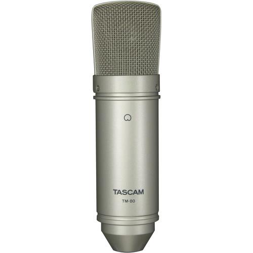 TASCAM TM-80 Studio Condenser Microphone, Silver