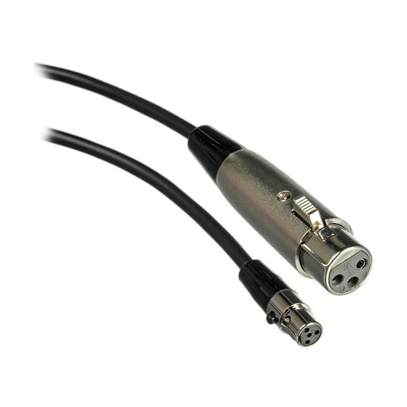 SHURE WA310 Dynamic or Battery Powered Condenser Microphone Adapter Cable | With XLR-Female & 4-pin Mini Connector