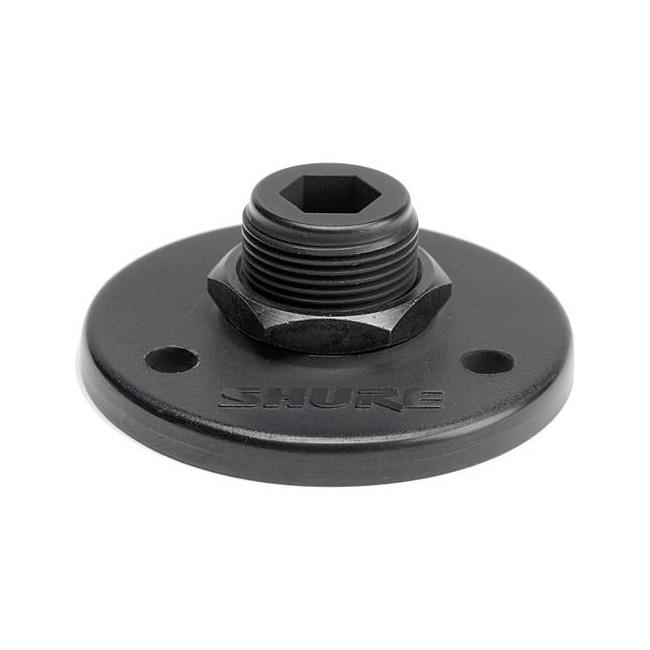 SHURE A12 Mounting Flange for Gooseneck and Shaft Microphone Mounts (Matte Black)