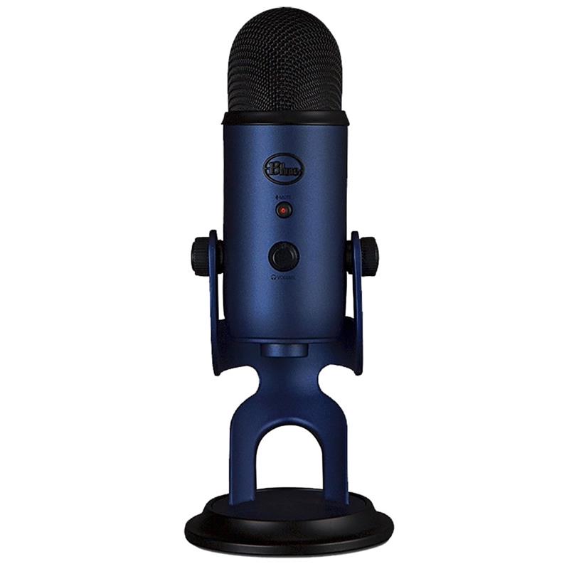 BLUE Yeti Microphone (Midnight Blue) | 16-Bit/48 kHz Resolution | 4 Selectable Polar Patterns | 1/8" Headphone Monitoring Jack