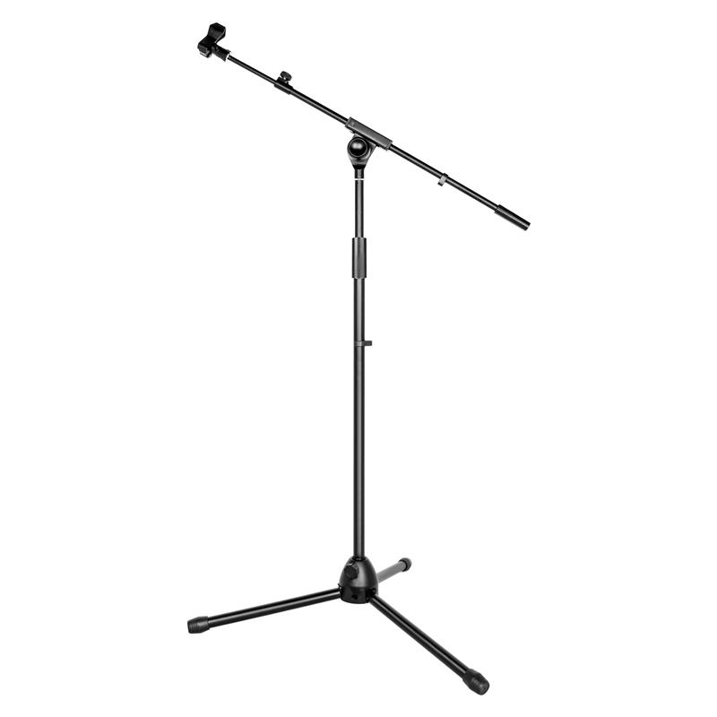 iCAN One-hand Adjustable Clutch Microphone Stand, Black - MS126(Open Box)