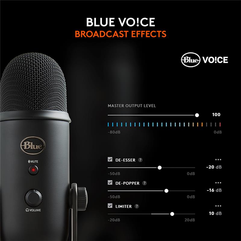 BLUE Yeti USB Microphone, Blackout Edition - Canada Computers