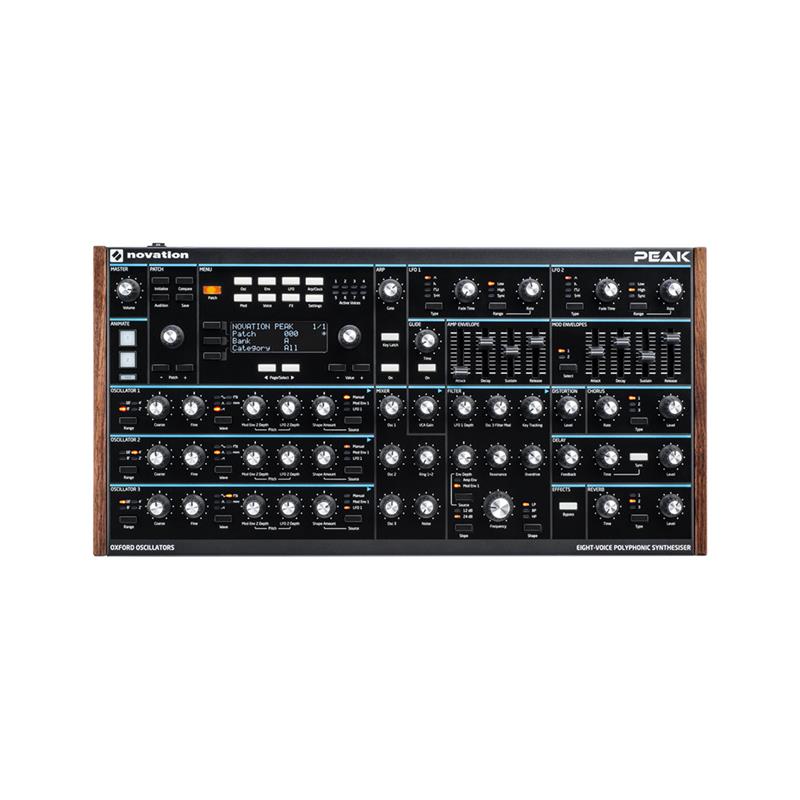 NOVATION Peak 8-Voice Polyphonic Synthesizer | Digital/Analog Hybrid Synthesizer | 512 Memory Patches, 256 Factory Presets | 5 