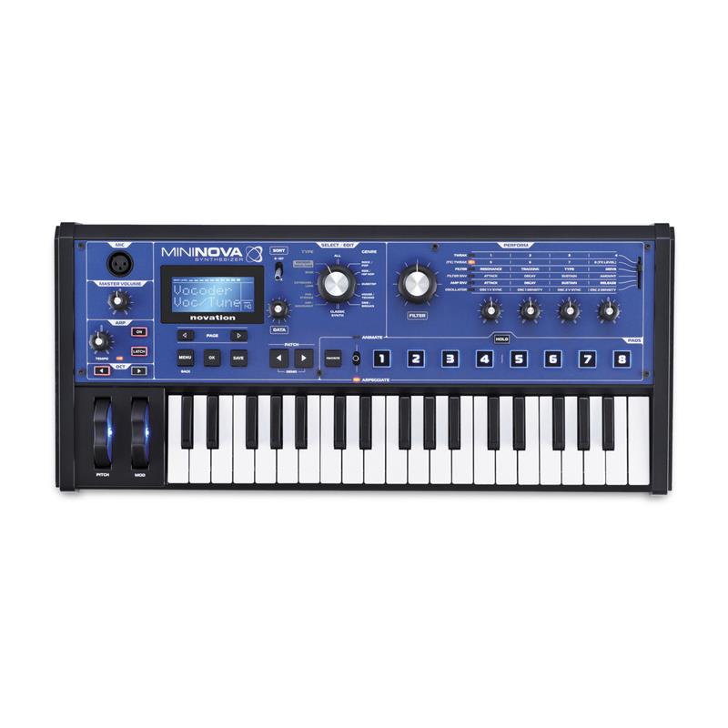 NOVATION MiniNova 37-Mini-Key Compact Synthesizer | 256 Factory Preset Sounds | Polyphony Up to 18 Voices | Includes Gooseneck 