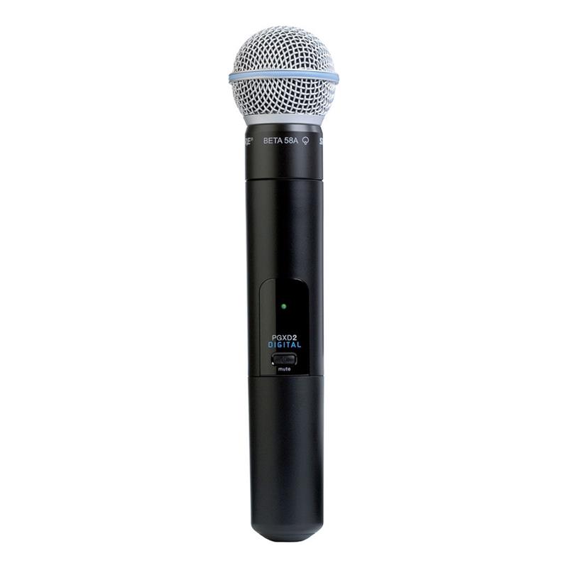 SHURE PGXD2/BETA58 Handheld Wireless Microphone Transmitter with BETA 58A Capsule